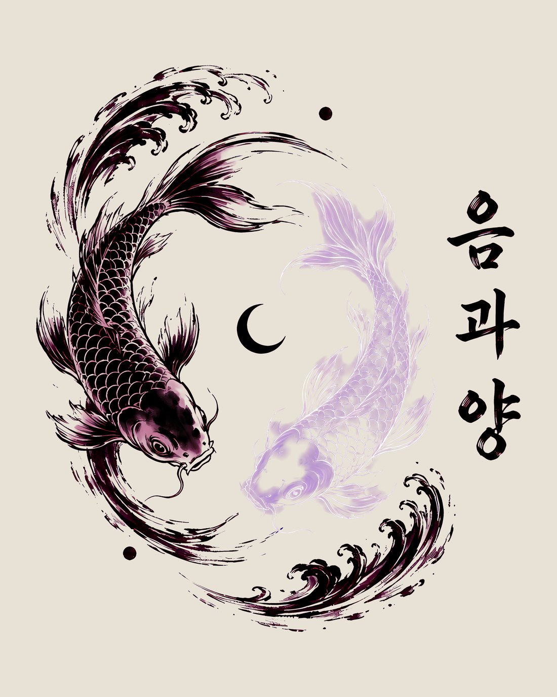 Twin Koi Tee — Ink & Spirit