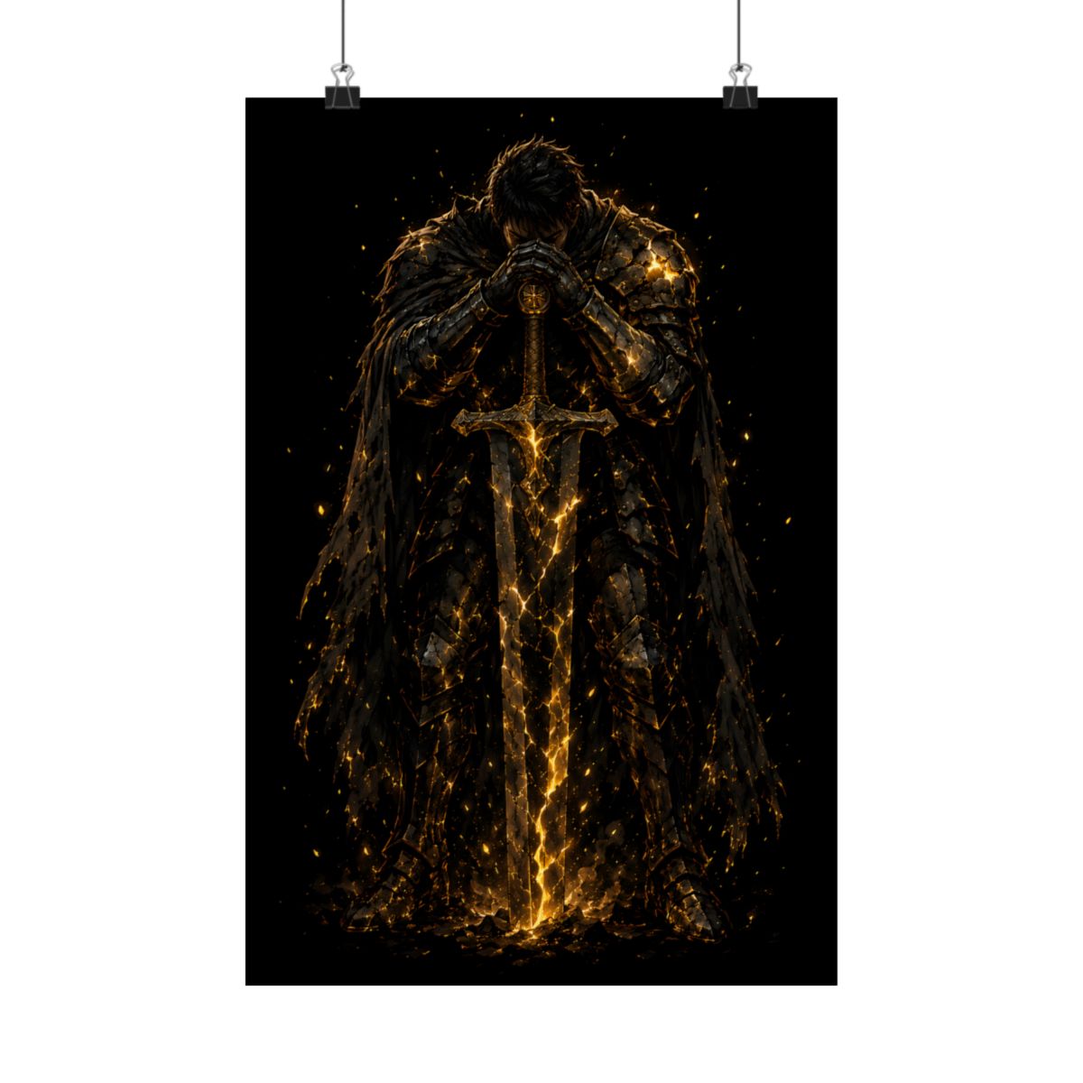 Ashen Vow Poster on the garment