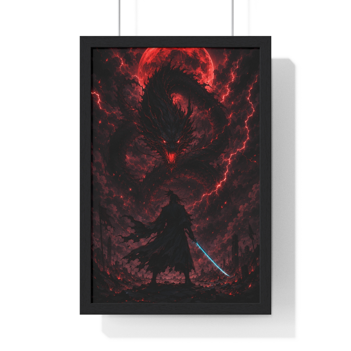 The Duel — Framed Print on the garment