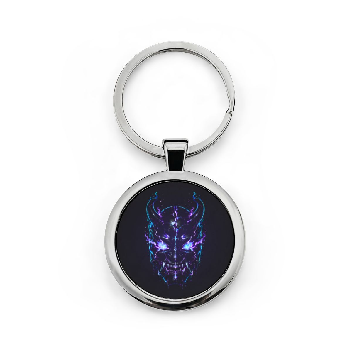 Hollow Oni Steel Keychain on the garment