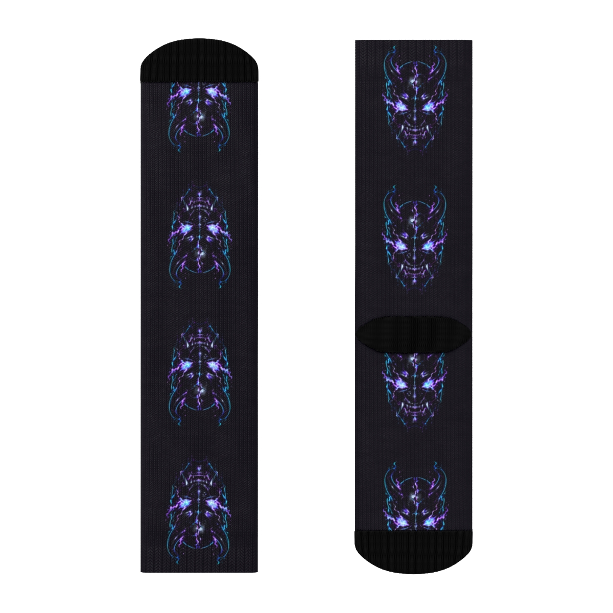 Hollow Oni Crew Socks on the garment