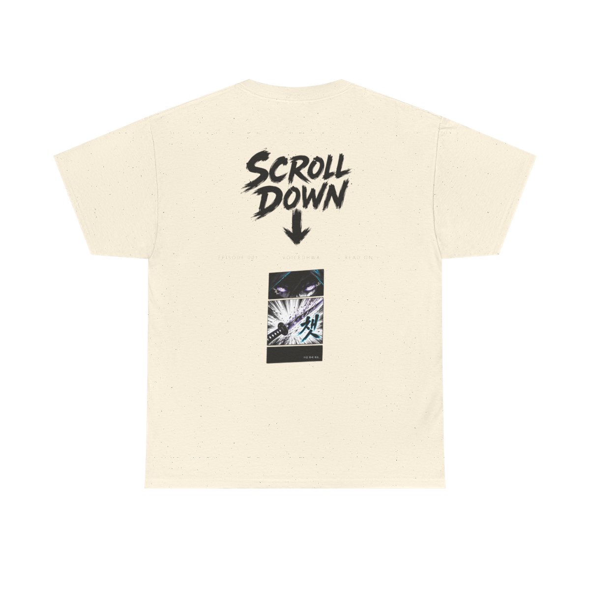 Scroll Down Tee — Webtoon Strip on the garment
