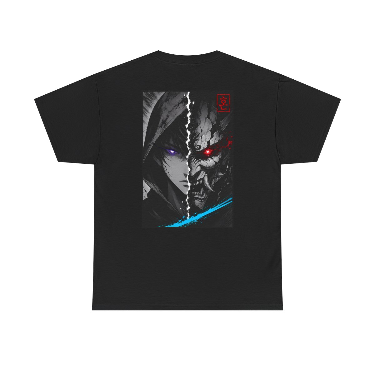 Split Face Tee — Two-Sided on the garment