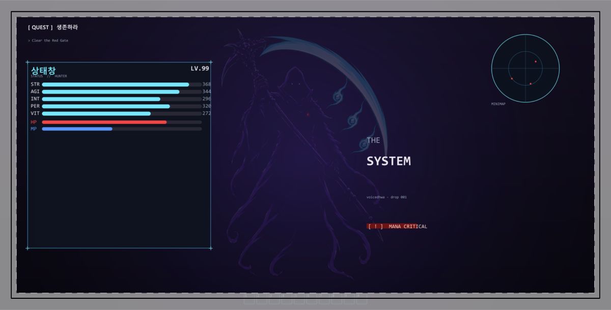 The System Desk Mat on the garment