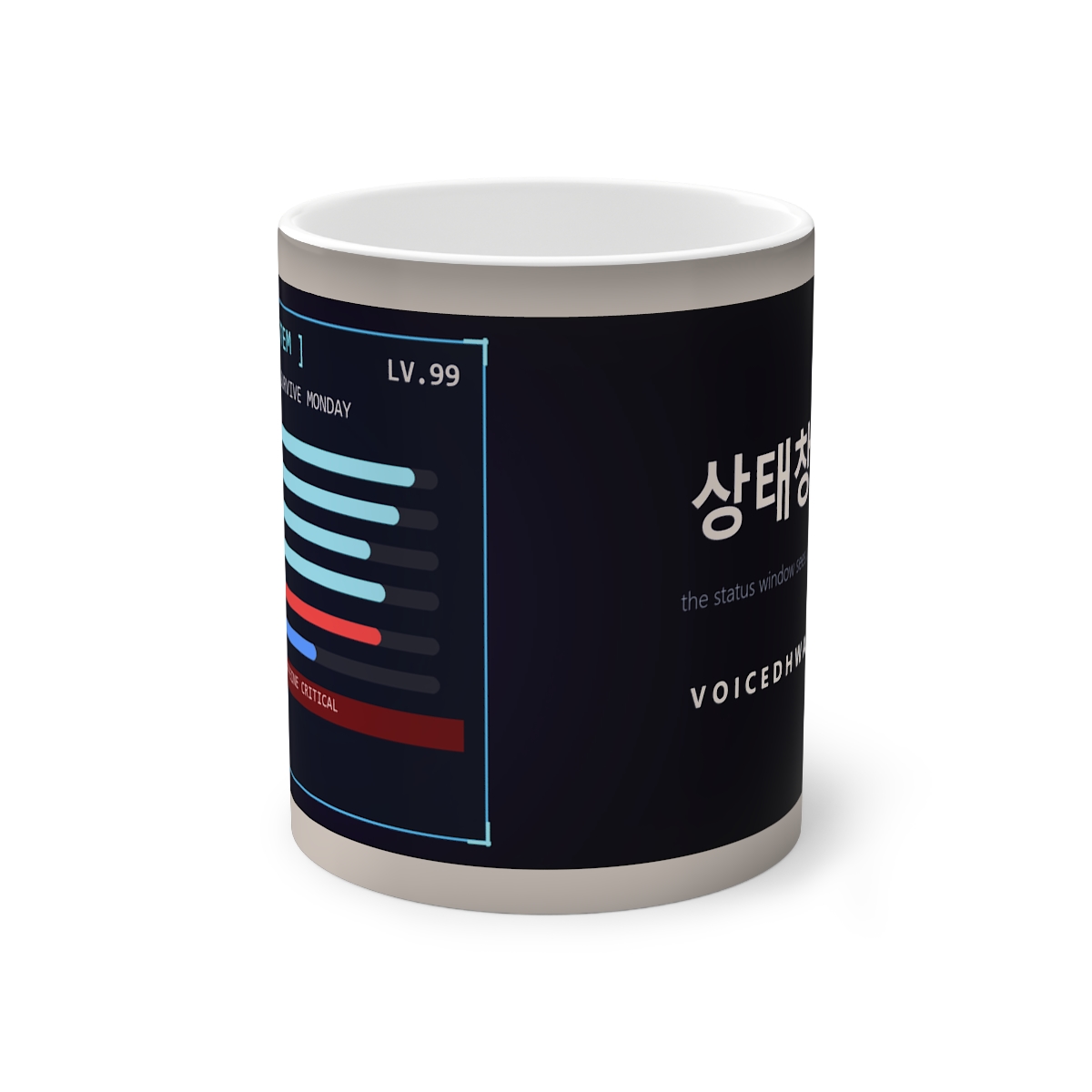 The System Magic Mug on the garment
